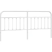 vidaXL Vervangend hoofdbord metaal wit 200 cm