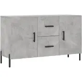 vidaXL Dressoir 100x36x60 cm bewerkt hout betongrijs