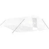 vidaXL Tuinkas met stalen frame 60 m² 12x5x2,3 m wit