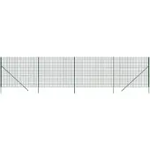 vidaXL Draadgaashek 2x10 m gegalvaniseerd staal groen