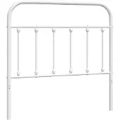 vidaXL Vervangend hoofdbord metaal wit 100 cm