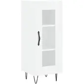 vidaXL Dressoir 34,5x34x90 cm bewerkt hout hoogglans wit