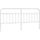 vidaXL Vervangend hoofdbord metaal wit 193 cm