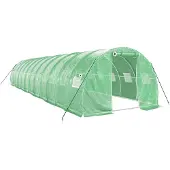vidaXL Tuinkas met stalen frame 36 m² 12x3x2 m groen