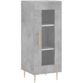 vidaXL Dressoir 34,5x34x90 cm bewerkt hout betongrijs