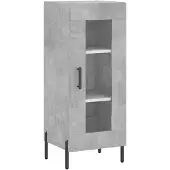 vidaXL Dressoir, betonkleur, 34,5 x 34 x 90 cm, houtvezelplaat