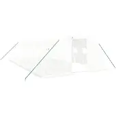 vidaXL Tuinkas met stalen frame 32 m² 8x4x2 m wit