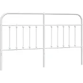 vidaXL Vervangend hoofdbord metaal wit 180 cm