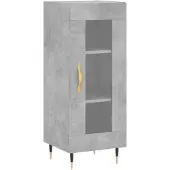 vidaXL Dressoir 34,5x34x90 cm bewerkt hout betongrijs