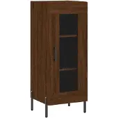 vidaXL Dressoir 34,5x34x90 cm bewerkt hout bruin eikenkleur