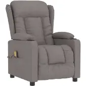 vidaXL Massagestoel stof taupe