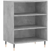 vidaXL Dressoir 57x35x70 cm bewerkt hout betongrijs