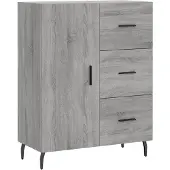vidaXL Dressoir, grijs Sonoma, 69,5 x 34 x 90 cm, houtvezel