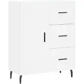 vidaXL Dressoir 69,5x34x90 cm bewerkt hout wit