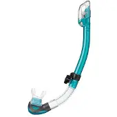 Tusa Hyperdry Elite II – Premium snorkel met droogtop systeem en hypoallergene siliconen mondstuk – Groen/Transparant – SP0101 OG