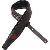 Levys Leathers 6 CM LEVY'S LOGO FULL GRAIN LEATHER - DARK BROWN