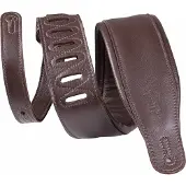 Levys Leathers PADDED PREMIUM LEATHER STRAP 8,25 CM - DARK BROWN-DARK BROWN