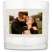 Yoursurprise Kaarshouder van glas met foto - 8 x 9 x 9 cm