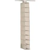 Zeller Multifunctionele mand Strepen 10 vakken, fleece, beige