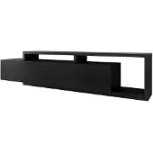 Meubella TV Meubel - Mat Zwart - 219x45x52 cm - TV kast met lade