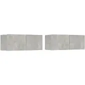 vidaXL Tv-meubels 2 st 80x30x30 cm bewerkt hout betongrijs