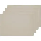 Zeller placemats - 4x - lederlook - creme - 45 x 30 cm - Placemats