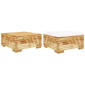 vidaXL 2-delige Loungeset massief teakhout