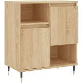 vidaXL Dressoir 60x35x70 cm bewerkt hout sonoma eikenkleurig