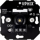 Yphix LED dimmer 5-350W inbouw 230V fase afsnijding