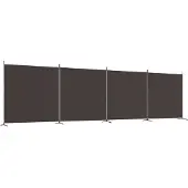 vidaXL Kamerscherm met 4 panelen 698x180 cm stof bruin