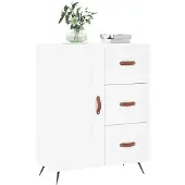 vidaXL Dressoir 69,5x34x90 cm bewerkt hout wit