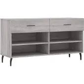 vidaXL Schoenenbank 102x35x55 cm bewerkt hout grijs sonoma eikenkleur