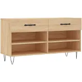 vidaXL Schoenenbank 102x35x55 cm bewerkt hout sonoma eikenkleurig