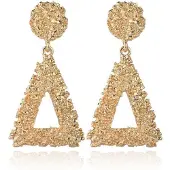 Cilla Jewels Cilla Chunky Geometrische Oorbellen Driehoek - Goudkleurig