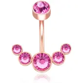 LGT JWLS Piercing in Anker vorm - Roze Kristal