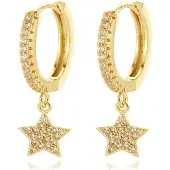 LGT JWLS Oorringen met Ster Hanger - Star Goudkleurig