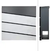 ML-Design Brievenbus Indy | metaal zwart 42.5x10x120 cm brievenbussen | NADUVI