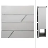 ML-Design Brievenbus Candice | ML-Design metaal grijs 37x36x11 cm brievenbussen | NADUVI