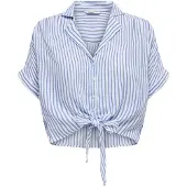 ONLY Blouse 'ONLPaula' donkerblauw / wit