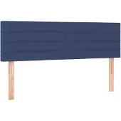 vidaXL Hoofdborden 144x5x78/88 cm stof blauw