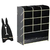 Jeemsie Bureau Organizer Hout Zwart Pennenbakje
