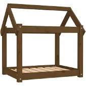 vidaXL Hondenmand 71x55x70 cm massief grenenhout honingbruin
