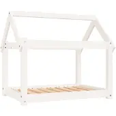 vidaXL Hondenbed 81x60x70 cm massief grenenhout wit