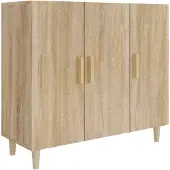 vidaXL Dressoir 90x34x80 cm bewerkt hout sonoma eikenkleurig