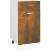vidaXL Onderkast met lade Lyon 40x46x81,5 cm bewerkt hout gerookt eiken