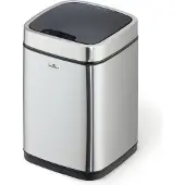 Durable 342023 342023 Afvalbak 6 RVS (b x h x d) 210 x 315 x 210 mm Zilver Met One-Touch-dekselopener 1 stuk(s)