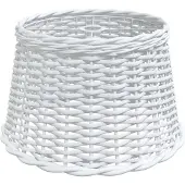 vidaXL Lampenkap Ø45x28 cm wicker wit
