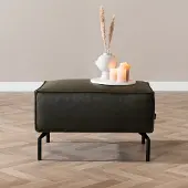 Livin24 Hocker Kansas eco-leer olive green
