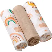 Babyono Baby Ono 3 Stuks Beige Hydrofiel Luiers