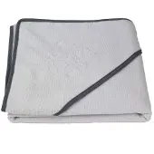 Tom en Zoë Baby Handdoek met Capuchon - Badcape - Omslagdoek - Grijs